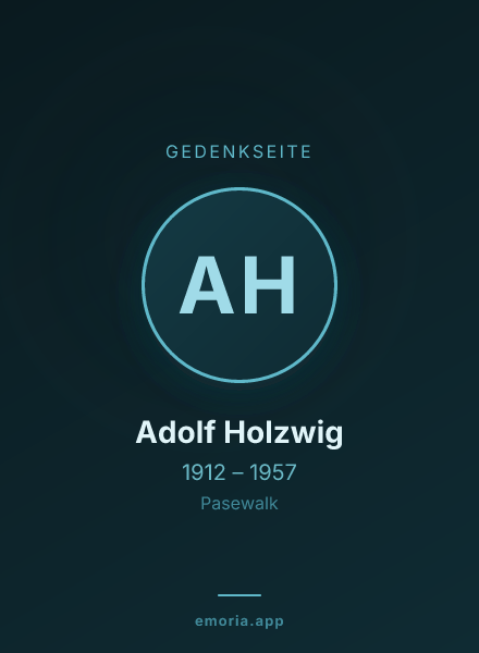 Gedenkportrait von Adolf Holzwig