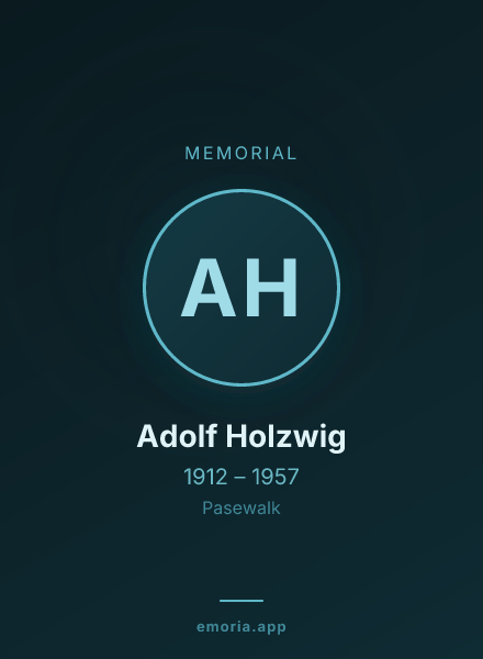 Memorial portrait of Adolf Holzwig