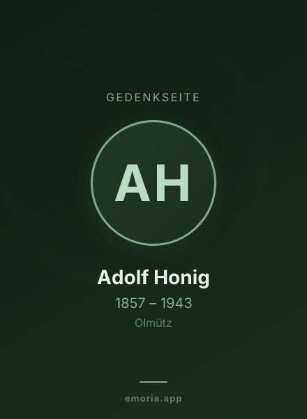 Gedenkportrait von Adolf Honig