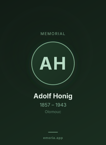 Memorial portrait of Adolf Honig
