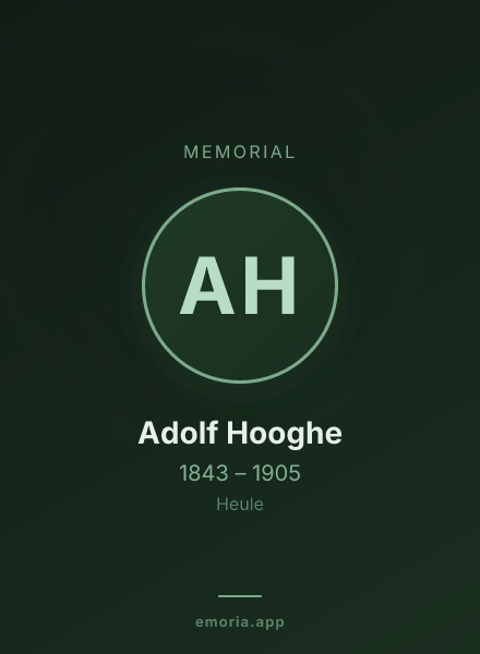 Memorial portrait of Adolf Hooghe