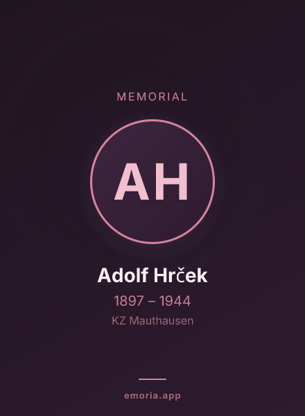 Memorial portrait of Adolf Hrček
