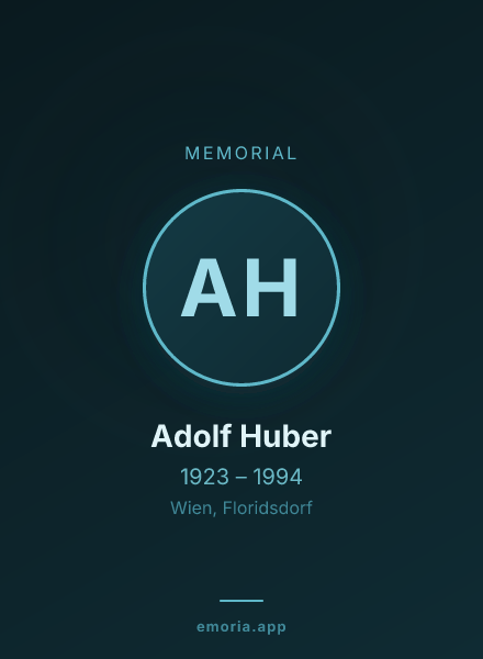 Memorial portrait of Adolf Huber