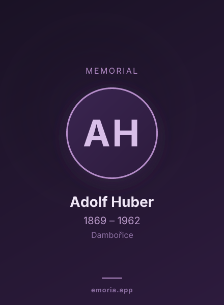 Memorial portrait of Adolf Huber