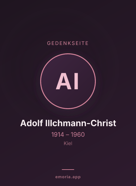 Gedenkportrait von Adolf Illchmann-Christ