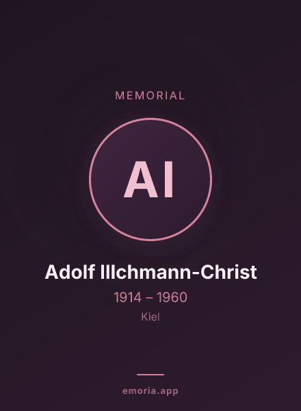 Memorial portrait of Adolf Illchmann-Christ