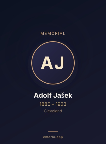 Memorial portrait of Adolf Jašek