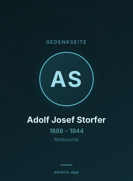 Gedenkportrait von Adolf Josef Storfer