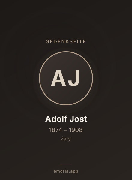 Gedenkportrait von Adolf Jost