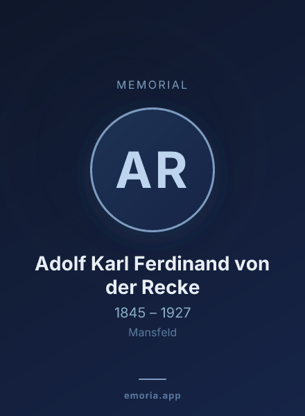 Memorial portrait of Adolf Karl Ferdinand von der Recke