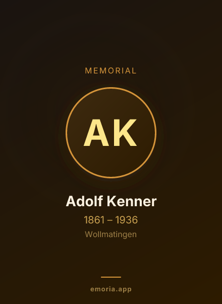 Memorial portrait of Adolf Kenner
