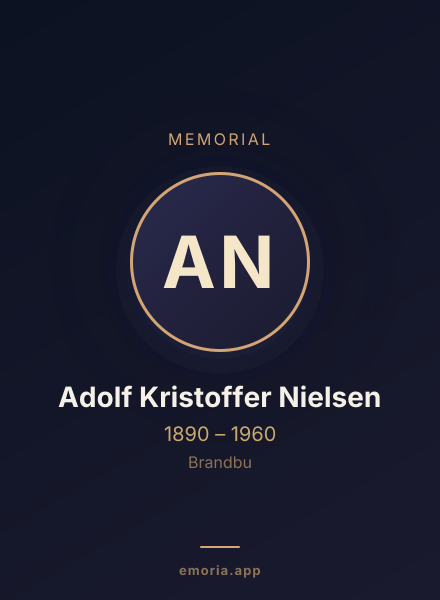 Memorial portrait of Adolf Kristoffer Nielsen