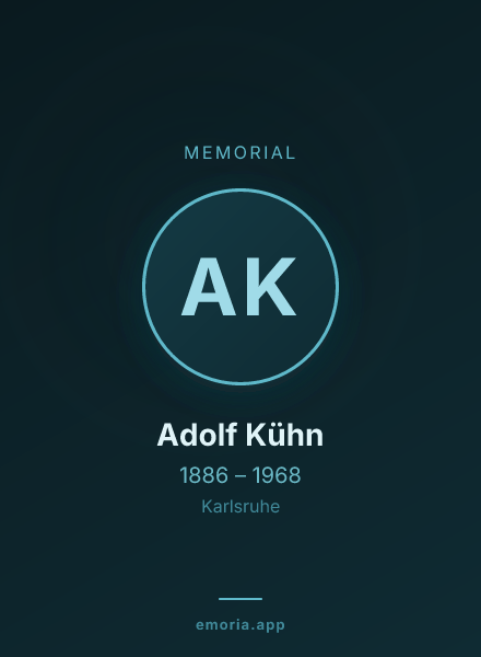 Memorial portrait of Adolf Kühn