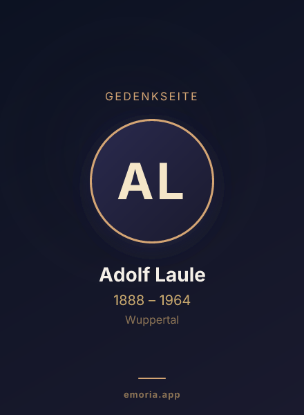 Gedenkportrait von Adolf Laule