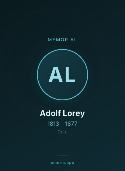 Memorial portrait of Adolf Lorey