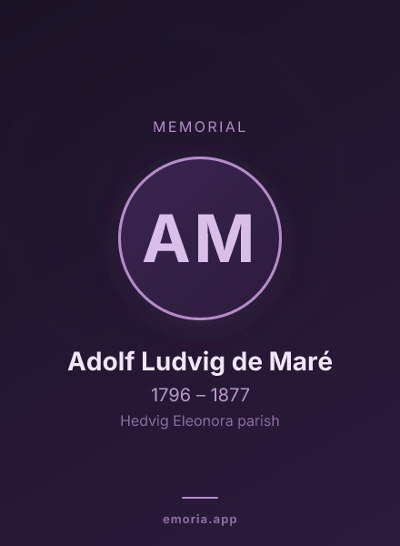 Memorial portrait of Adolf Ludvig de Maré