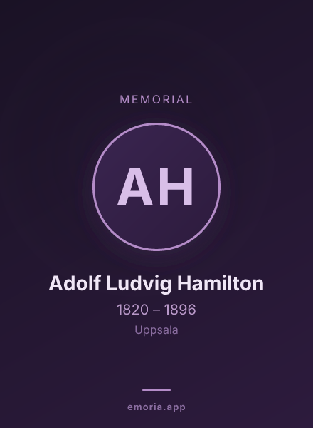 Memorial portrait of Adolf Ludvig Hamilton