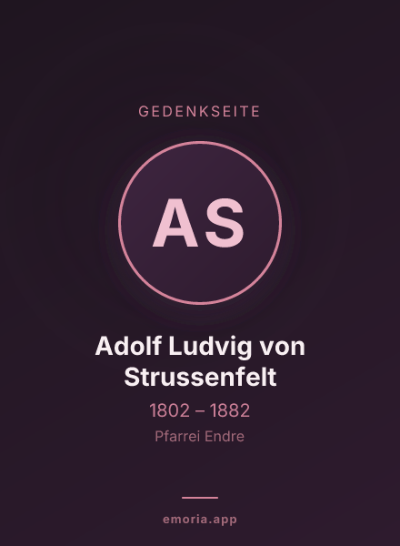 Gedenkportrait von Adolf Ludvig von Strussenfelt