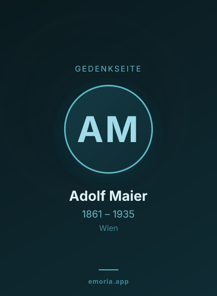 Gedenkportrait von Adolf Maier