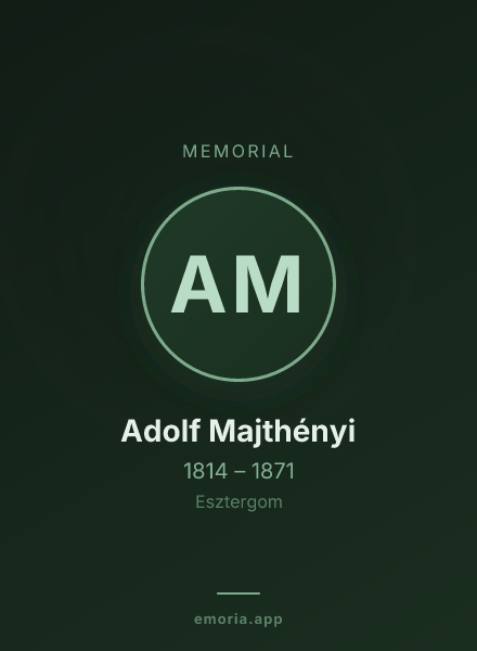 Memorial portrait of Adolf Majthényi