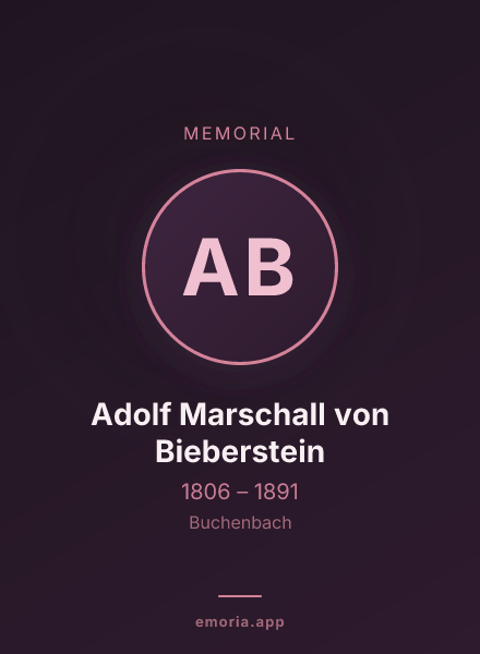 Memorial portrait of Adolf Marschall von Bieberstein