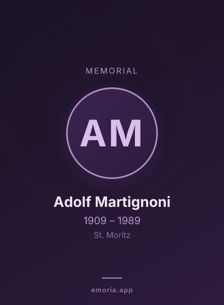 Memorial portrait of Adolf Martignoni