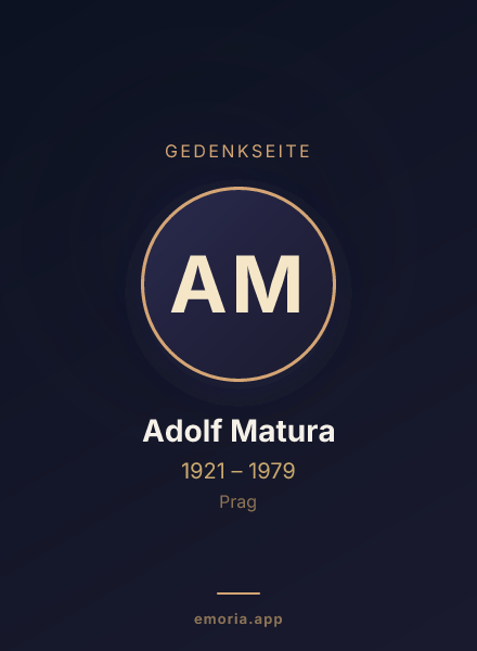 Gedenkportrait von Adolf Matura