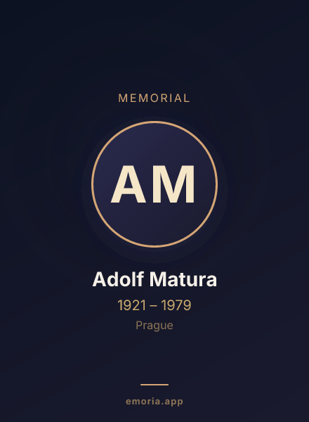 Memorial portrait of Adolf Matura