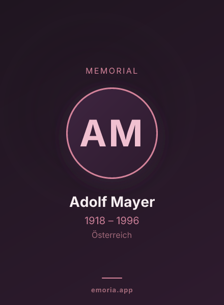 Memorial portrait of Adolf Mayer