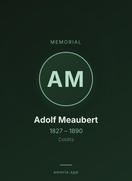 Memorial portrait of Adolf Meaubert