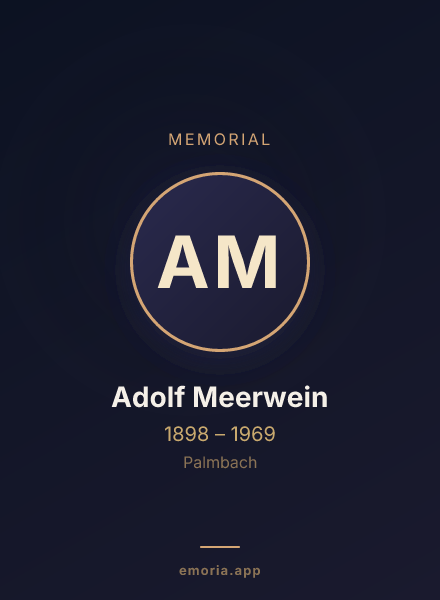 Memorial portrait of Adolf Meerwein