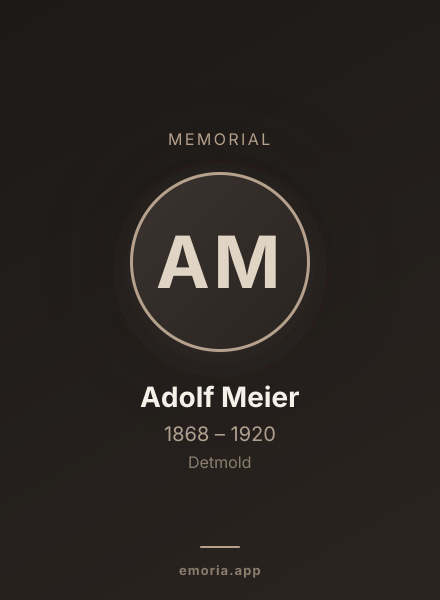 Memorial portrait of Adolf Meier