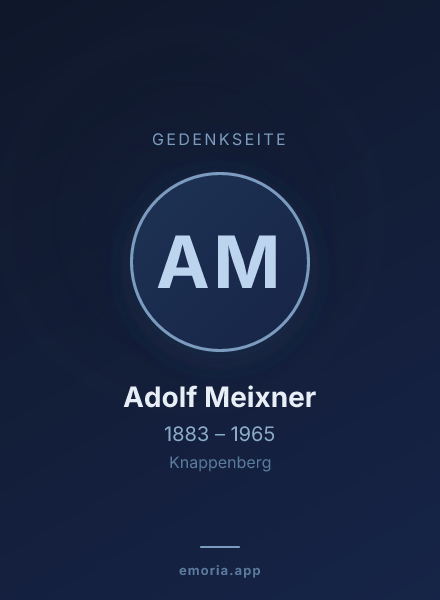 Gedenkportrait von Adolf Meixner