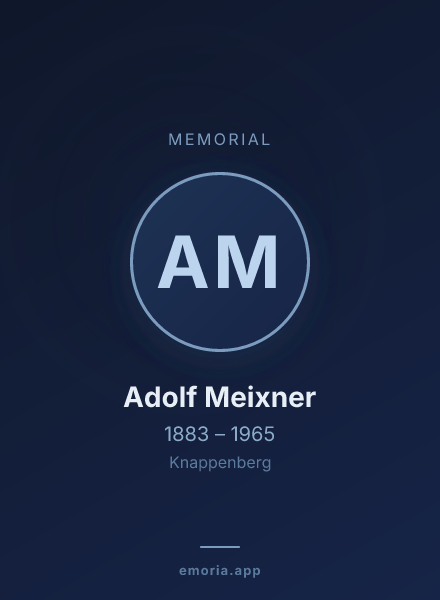 Memorial portrait of Adolf Meixner