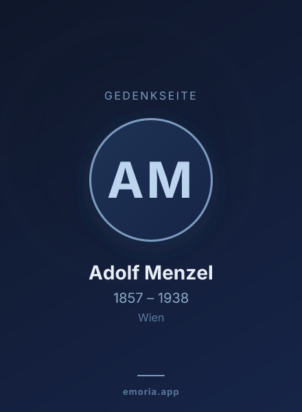 Gedenkportrait von Adolf Menzel