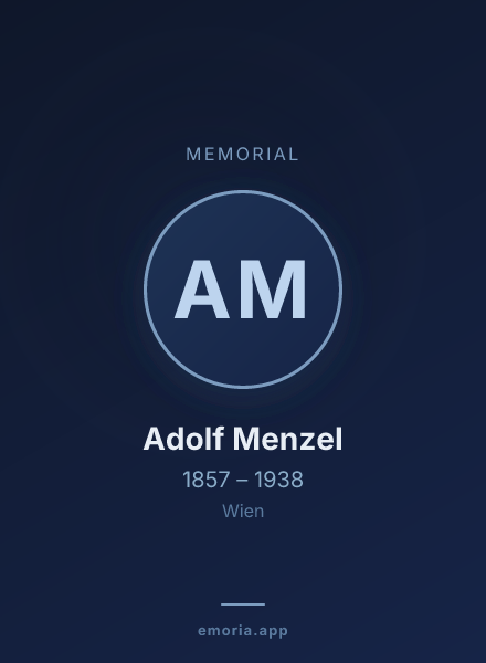 Memorial portrait of Adolf Menzel