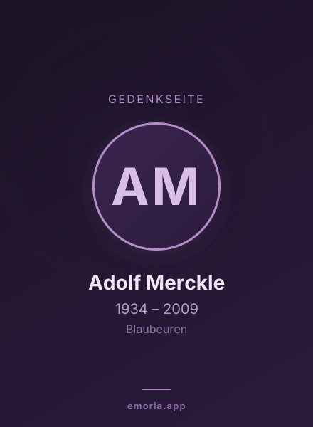 Gedenkportrait von Adolf Merckle
