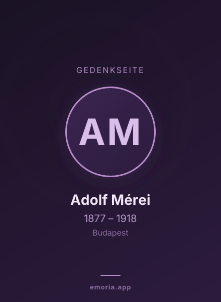 Gedenkportrait von Adolf Mérei