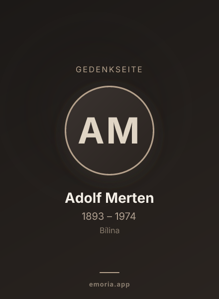 Gedenkportrait von Adolf Merten