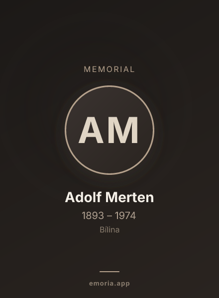 Memorial portrait of Adolf Merten
