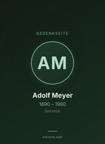 Gedenkportrait von Adolf Meyer