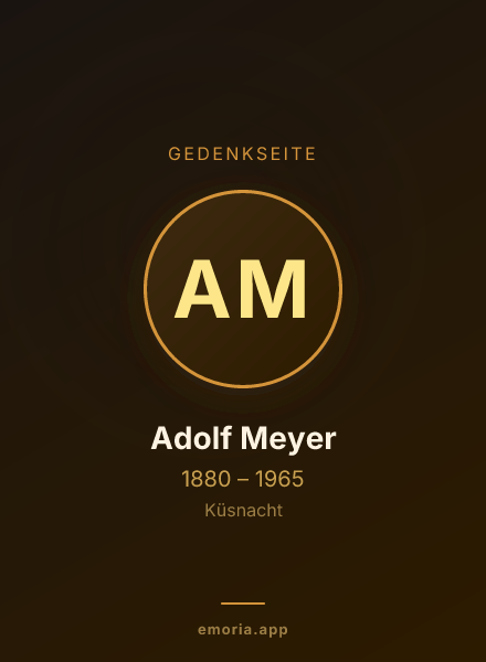 Gedenkportrait von Adolf Meyer