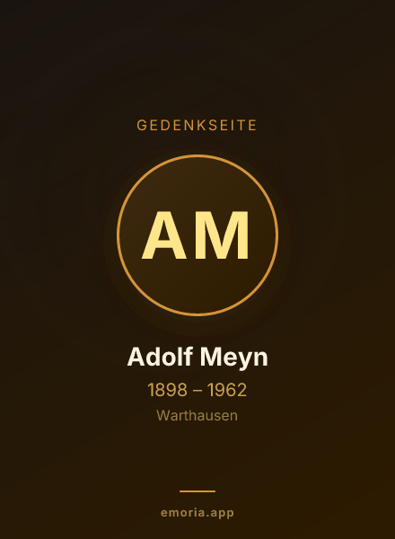 Gedenkportrait von Adolf Meyn