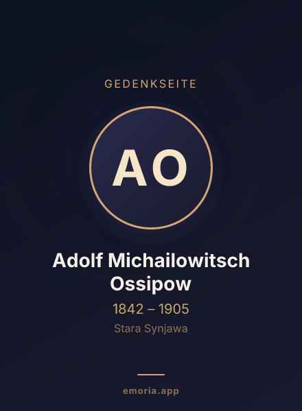 Gedenkportrait von Adolf Michailowitsch Ossipow