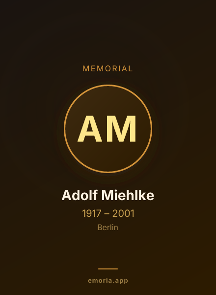 Memorial portrait of Adolf Miehlke