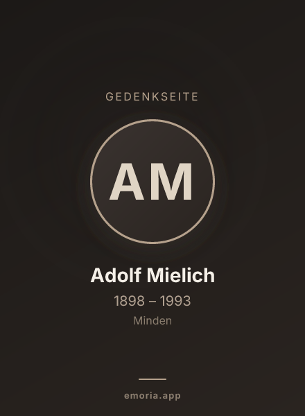 Gedenkportrait von Adolf Mielich