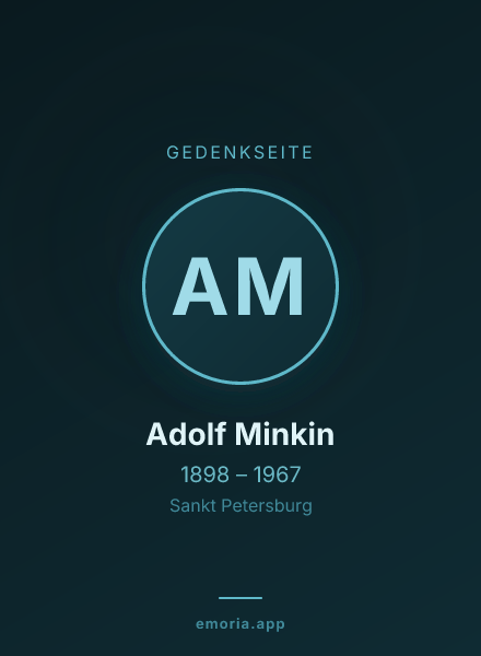 Gedenkportrait von Adolf Minkin