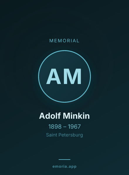 Memorial portrait of Adolf Minkin