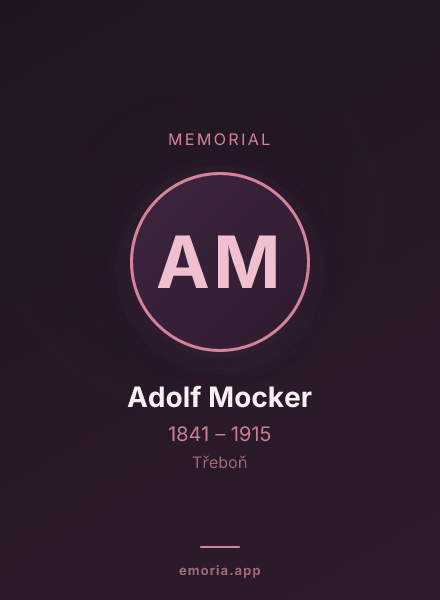 Memorial portrait of Adolf Mocker