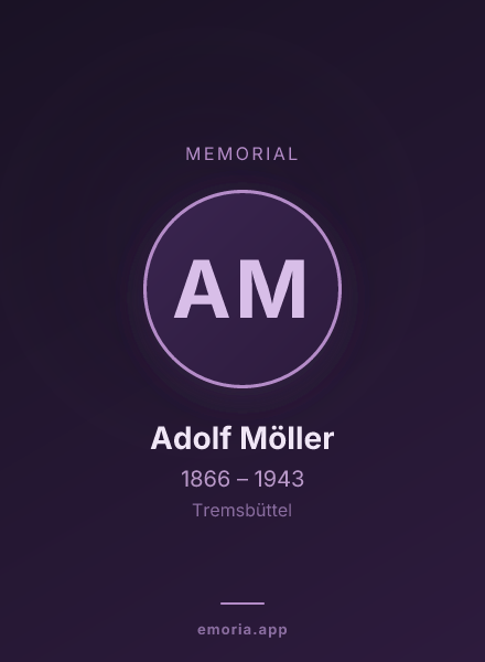 Memorial portrait of Adolf Möller